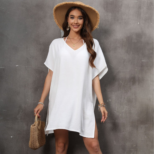 Women's Beach Bikini Blouse V-neck Dress