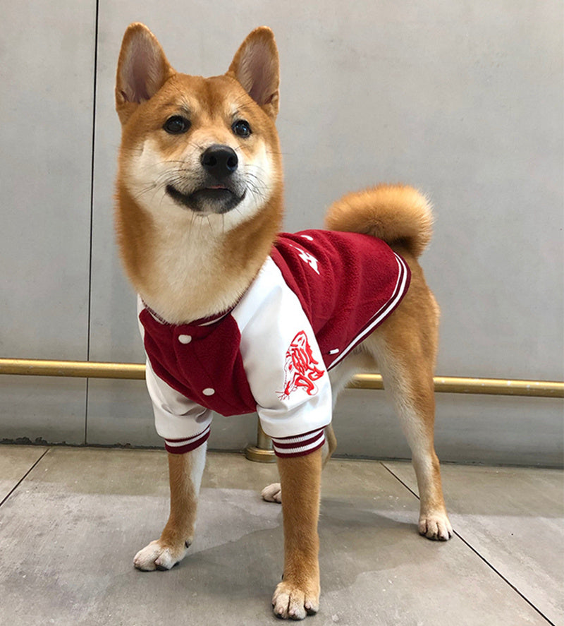 Pet cotton baseball uniform