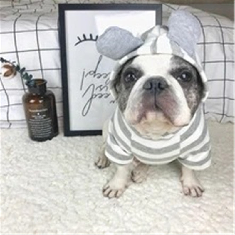 Pet clothing striped sweater