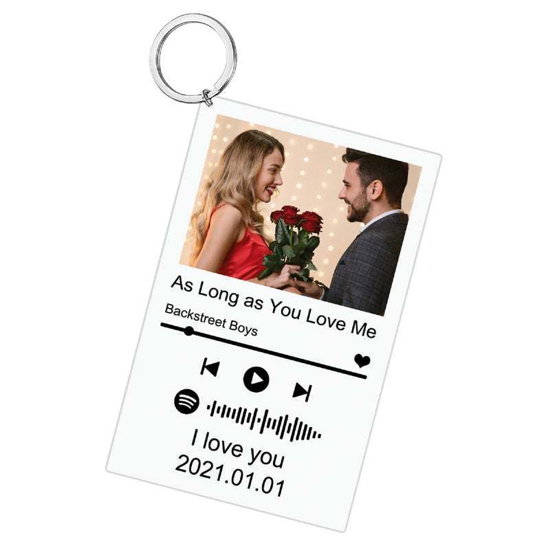 Customized Song Keychain Photo Personalized Acrylic