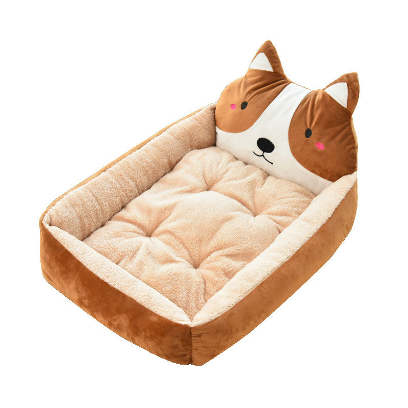 Large Pet Cat Dog Bed 7Colors Warm Cozy Dog House Soft Fleece Nest Dog Baskets