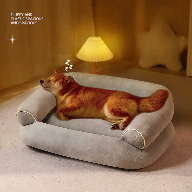 This Is A Pet Sofa Bed For Dogs And Cats, Made Of Soft Fabric And Designed For Small Pets To Sleep Comfortably