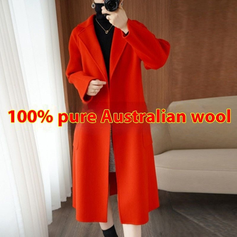 Hepburn Style Suit Collar Thickened Loose-fitting Jacket