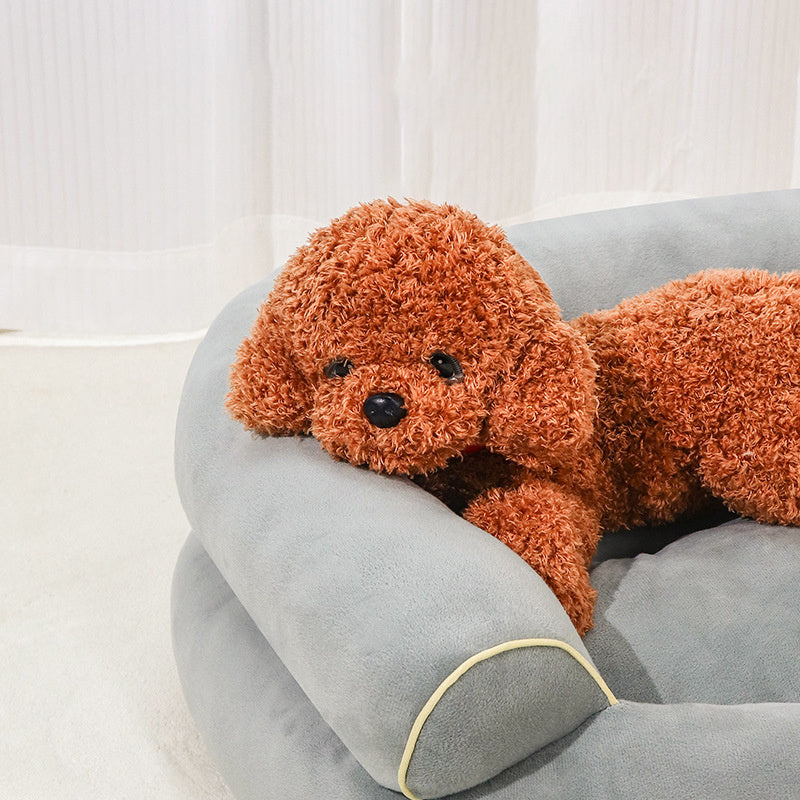 This Is A Pet Sofa Bed For Dogs And Cats, Made Of Soft Fabric And Designed For Small Pets To Sleep Comfortably