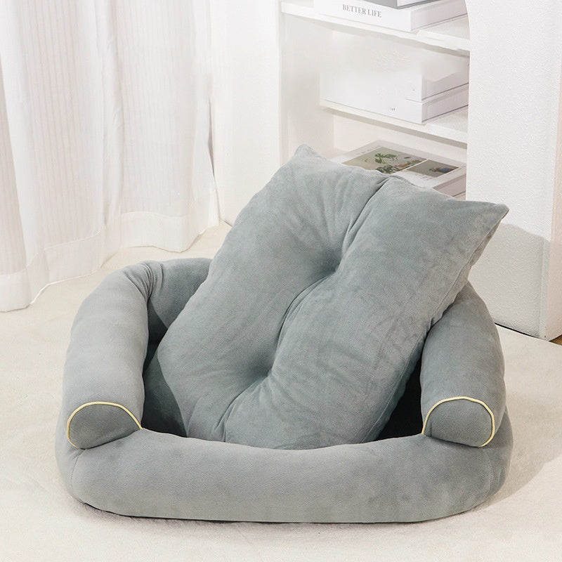 This Is A Pet Sofa Bed For Dogs And Cats, Made Of Soft Fabric And Designed For Small Pets To Sleep Comfortably