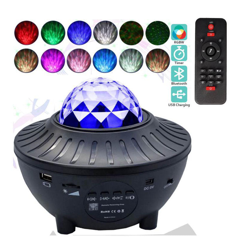 led bluetooth music projector light