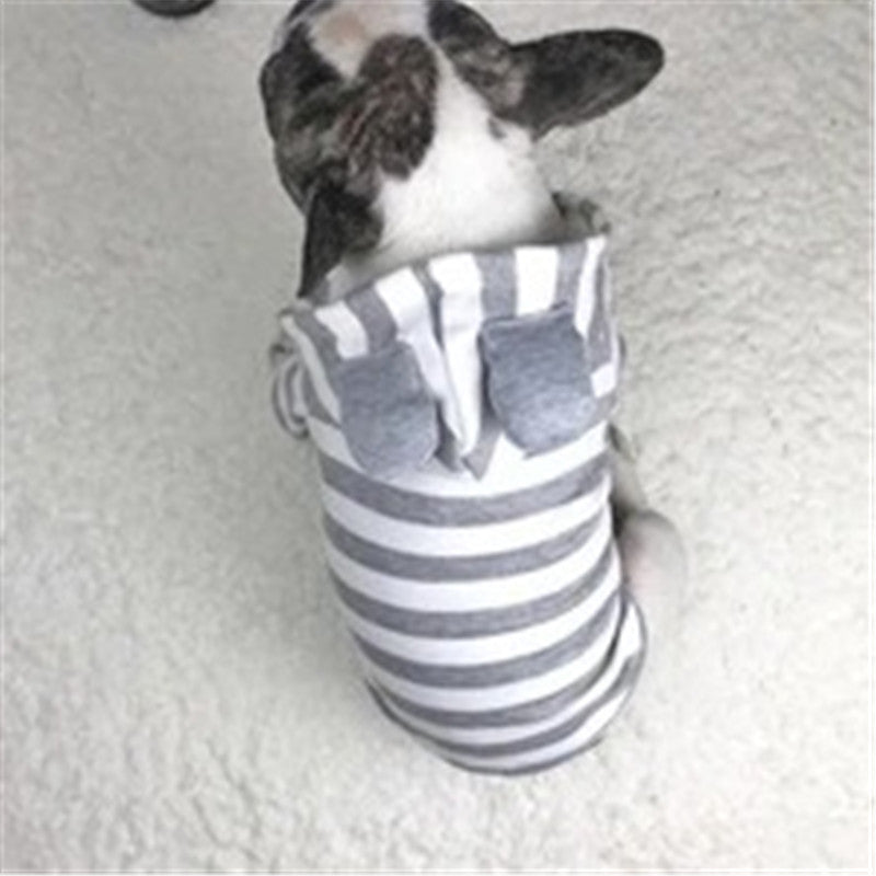 Pet clothing striped sweater