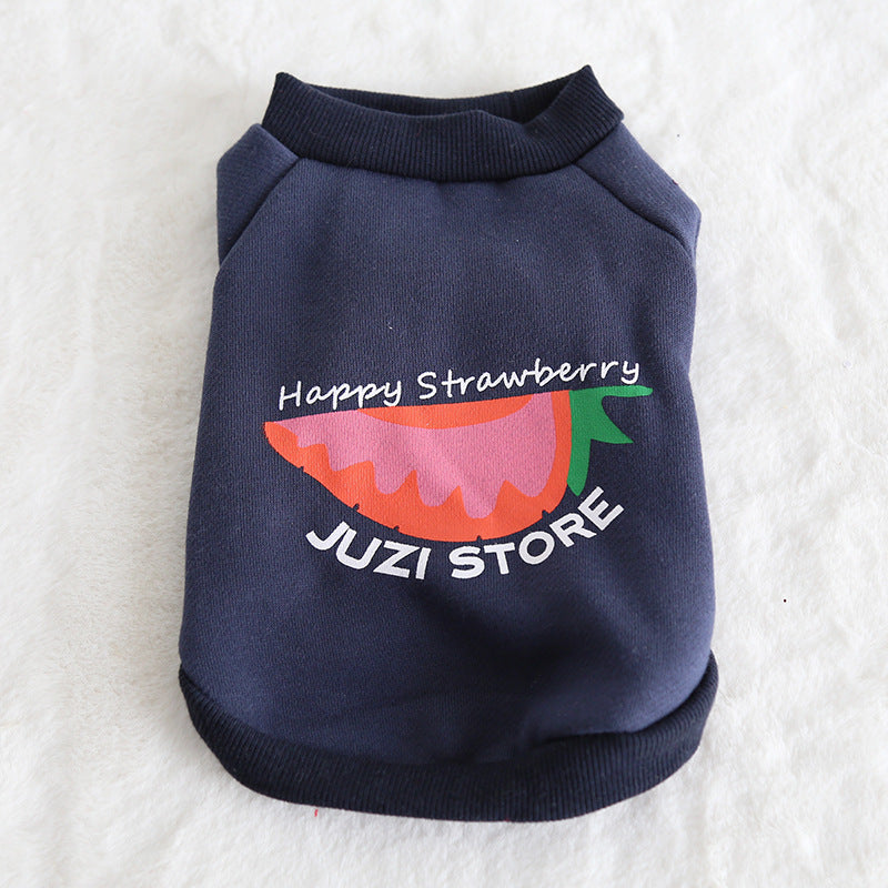 Fruit Print Multicolor Sweatshirt Pet Clothing