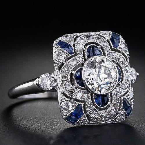 Sapphire S925 Sterling Silver Ring For Women