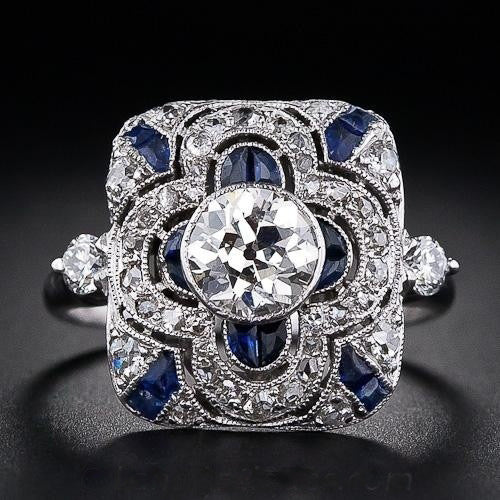 Sapphire S925 Sterling Silver Ring For Women