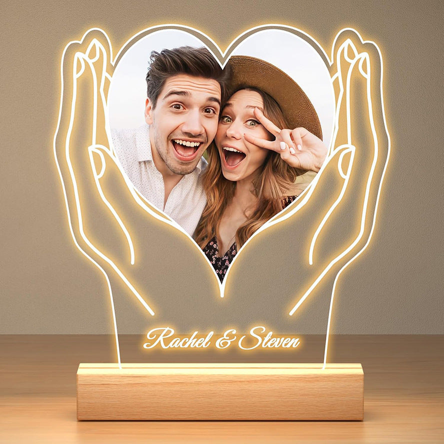 Valentine's Day Night Light Acrylic Color Printing Photo Personalized Ornament