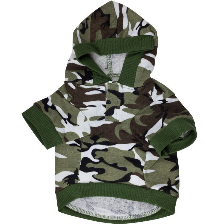 Fashion Simple Camouflage Hooded Pet Sweater