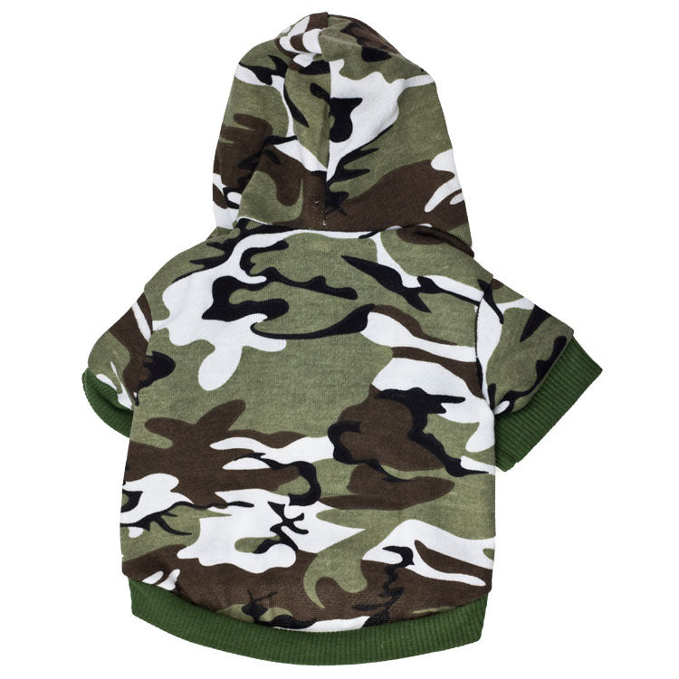 Fashion Simple Camouflage Hooded Pet Sweater